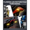 Benlari 4PCS Flowing LED Motorcycle Turn Signals 12V Super Bright