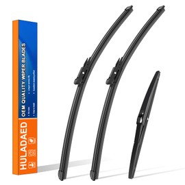 HULADAED® 28'' 28'' 12'' Silicone Windshield Wipers Replacement for Ford Focus 2018-2012 Wiper Blades, Front Silicone Wipers Rear Blades Automotive Wiper Blades for MY Car (Pack of 3)