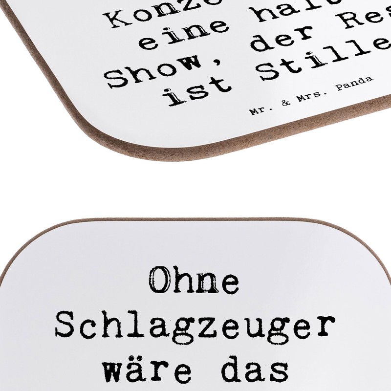 Mr. & Mrs. Panda Drinks Coaster Saying Drum Kit Concert