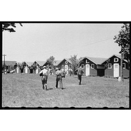 HistoricalFindings Photo: Cabins for Fruit Pickers,Door County,Wisconsin,WI,July 1940,John Vachon,FSA,1