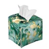 ZDCUSTOM Green Marble Tissue Box Cover Square Tissue Holder PU