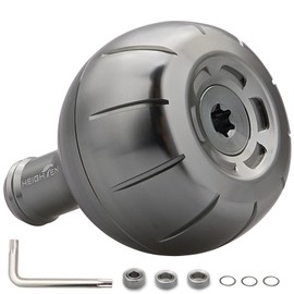 HEIGHTEN 1.7 inches (42 mm) Reel Handle Knob Compatible with Shimano Type B, Daiwa Type L, Gear Series (Gunmetal) (1121)