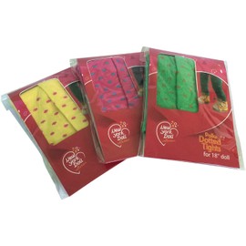 The New York Doll Collection Satz von 3 Polka Punkte Strumpfhose passt 18 Zoll / 46 cm Modepuppen - Puppen Gamaschenhose - PuppenKleidung Zubehör