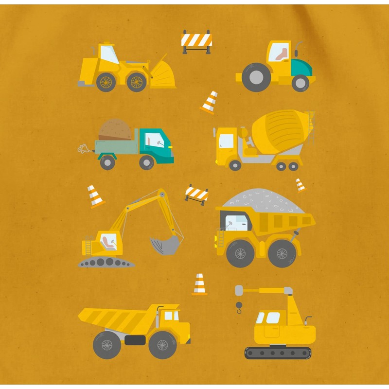Shirtracer - Gym Bag Backpack - Children's Tractor Excavator etc.
