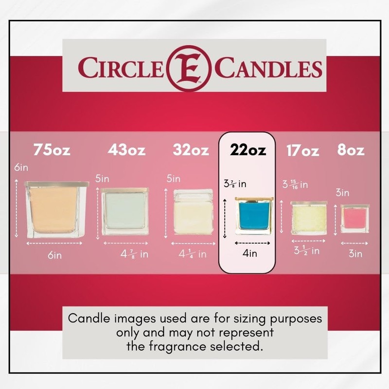 Circle E Candles, Earl Gray Tea Scent, 8oz Small Jar
