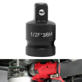 1/2 to 3/8 Socket Adapter,1 PCS Impact Socket Adapter,Impact Wrench Adapter,Socket Adapter and Reducer 1/2 Inch Drive (F) x 3/8 Inch (M) - 1/2" Square Drive Female,3/8" Square Drive Male Cr-Mo