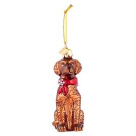Noble Gems™ Brown Labrador Retriever Glass Ornament