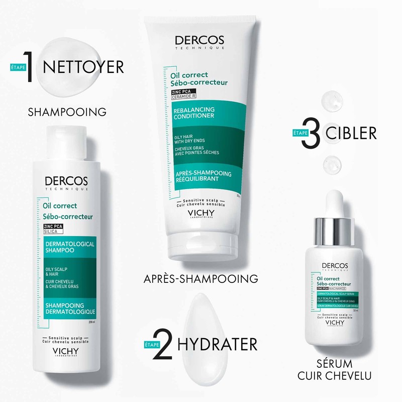 Vichy Dercos Technique Oil Control Shampoo Sebo Regolatore Trattante 200ml