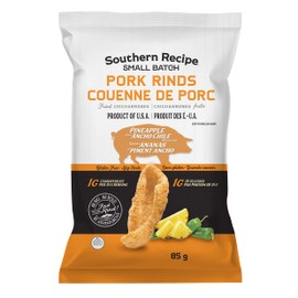 Southern Recipe Small Batch Pork Rinds | Pineapple Ancho Chile Chicharrones | Keto Friendly, Gluten Free, Low Carb Food | 7g Collagen Per Serving | High Protein | 85g Bag, Pineapple Anchovie Chili