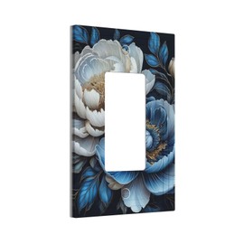 Decorative Art Light Switch Covers,1 Gang Rocker,Wall Plate,Outlet Switchplate Electrical Faceplate,Gorgeous Flowers,5x3IN