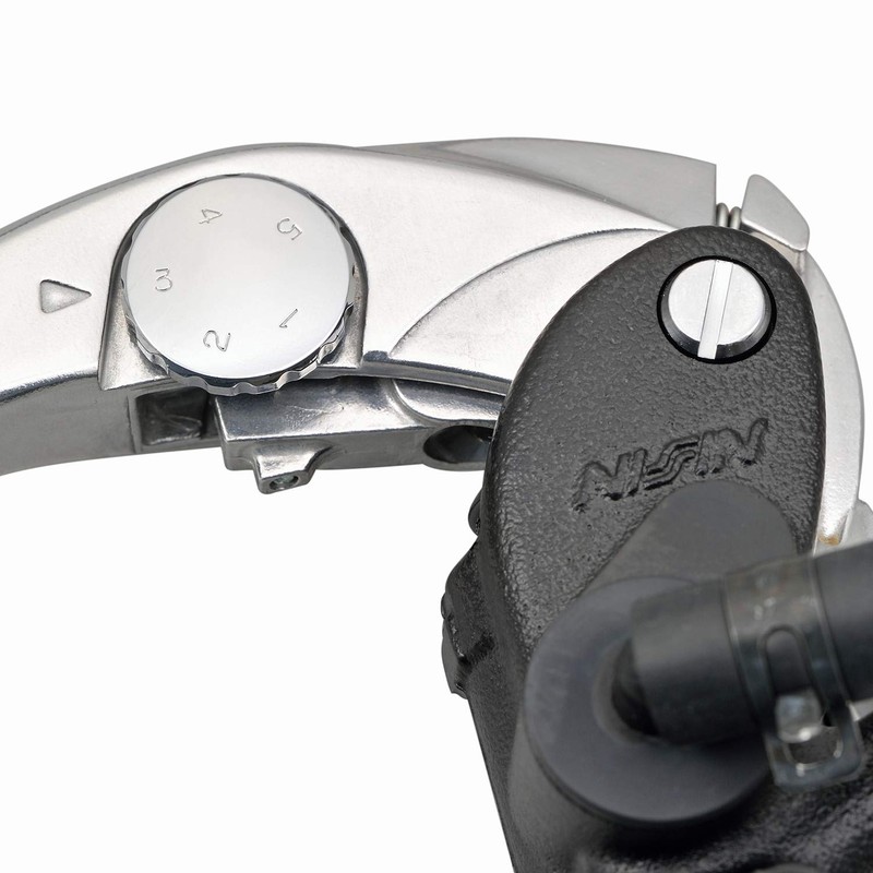 デイトナ(Daytona) NISSIN(ニッシン) バイク用 ラジアル クラッチマスターシリンダー 縦型 φ19 (横型 19mm相当) ブラックボディ/バフクリアーレバー