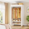 ULIFHOME H5C Clothes Rack with Cover, Portable Closet for Hanging