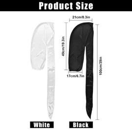 ZEACCT 2 Pack Quick-Drying Sports Bandanas, Sweat-Absorbent Bandanas, Pirate Bandanas Skull Hats, Used for Hiking, Cycling, Motorcycles (Black, White)
