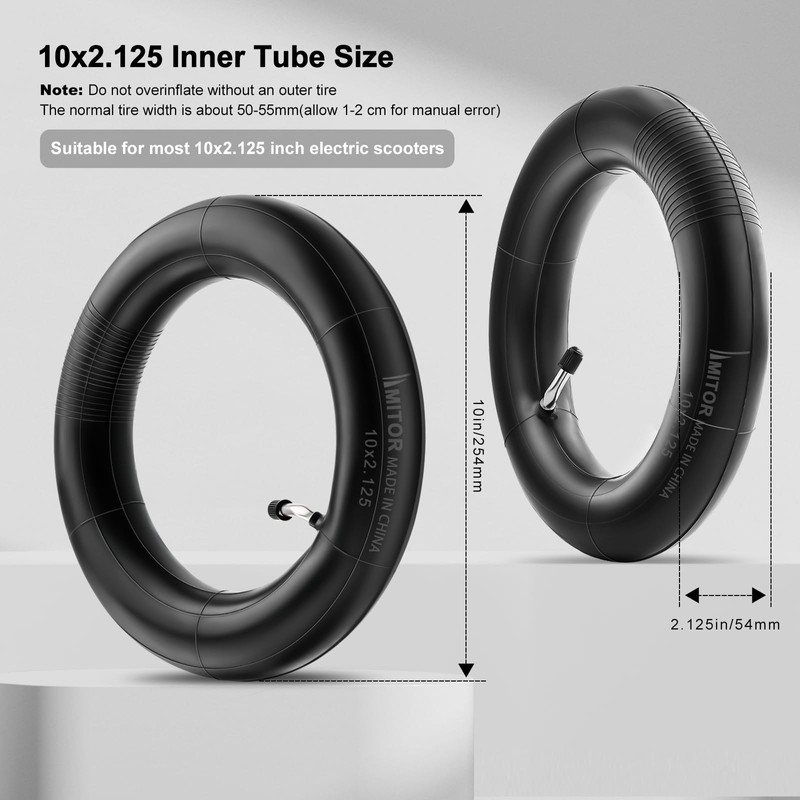 Amitor 10 x 2.125 E Scooter Inner Tube Thickened, 10