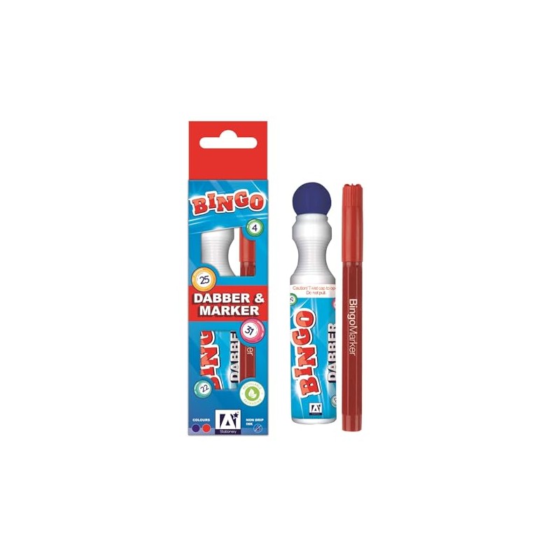 A* Stationery Bingo Game Dabber & Marker Pen No Drip