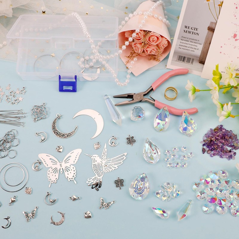 400pcs Crystal Suncatchers Kit, Star Crystal Suncatcher Sun Catcher for