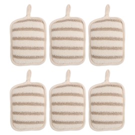 6pcs Exfoliating Sponge Pad Deep Cleaning Double Side Shower Scrubber Pad for Home Travel