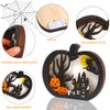LOKIPA Halloween Wooden Decoration, Light Autumn Table Decoration for Halloween
