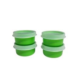 Tupperware Smidgets Container Small 28 ml Smidgets Mini Tin with Lid Pack of 4 28 ml Green Transparent