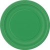 Luxurious Emerald Green Solid Round Dinner Plates - Dazzling 9"
