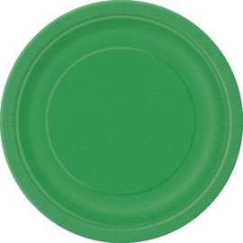 Luxurious Emerald Green Solid Round Dinner Plates - Dazzling 9" (Pack of 16) - Sturdy & Elegant Design - Perfect for Special Occasions