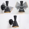 HEQIQEH Modern Battery Powered Wall Sconces Light Set of 2