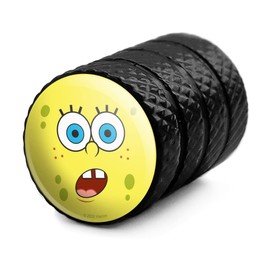 GRAPHICS & MORE Spongebob Surprise Face Tire Rim Wheel Aluminum Valve Stem Caps