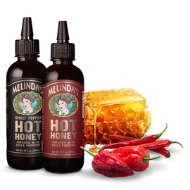 Melinda’s Hot Honey Collection - 10 oz, 2 Pack - Spicy Honey Sauce Variety Pack w/ Classic Hot Honey, Ghost Hot Honey - Sweet & Spicy Infused Honey
