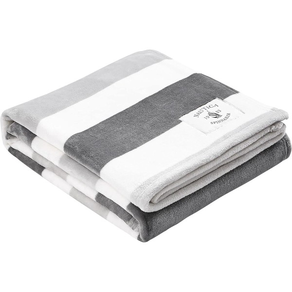 Nautica - Throw Blanket, Super Soft & Cozy Fleece Bedding,