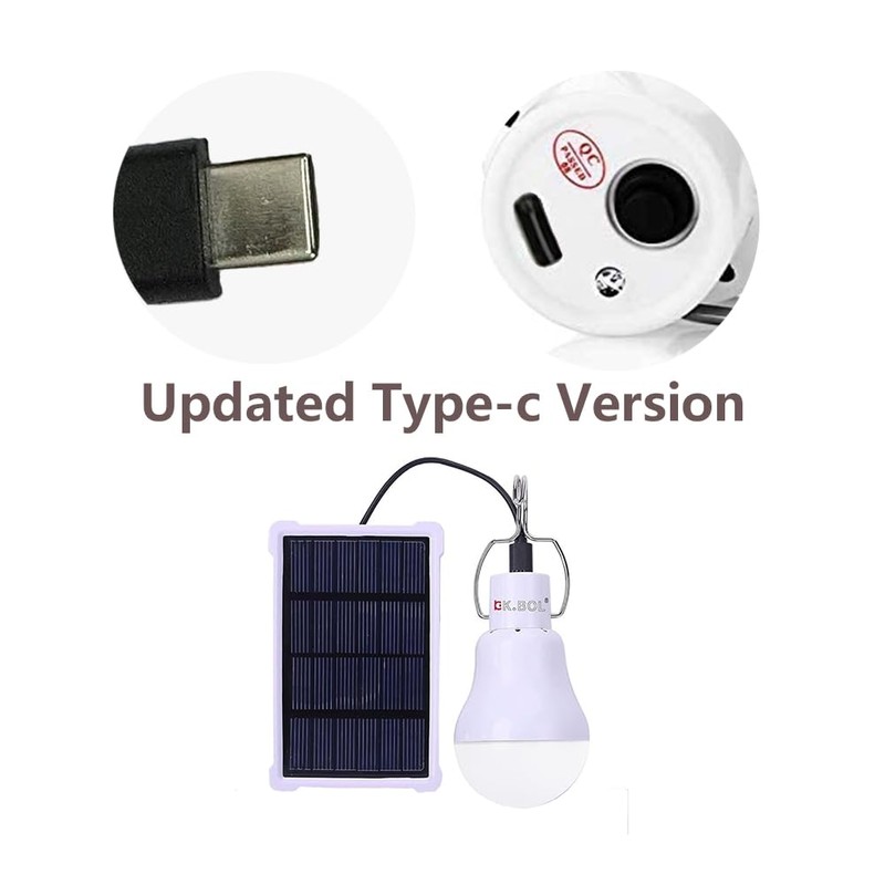 Solar Powered lamp Rechargeable Led Light Bulb for Outdoor Camping