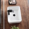 KDKSC Bathroom Vessel Sink 19"x15" Rectangular White Bathroom Sink with