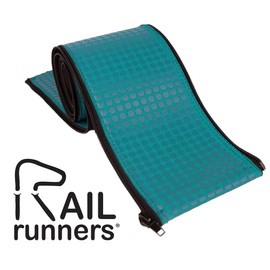 Aqua Select Premium Stainless Steel Pool Hand Rail for Inground Swimming Pools | Measures 50" x 36" x 8" Stainless Material | Bundle with 4ft Teal Rail Runner | Easy to Install