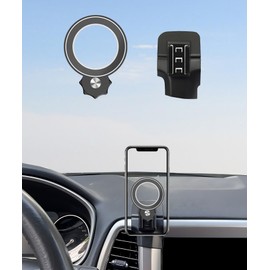 AbeeyGeomarn Magnetism Car Phone Holder for Jeep Compass 2017-2020 Accessories Compatible with MagSafe Hands-Free 360 Degree Rotation Adjustable Cell Phone Mount Does Not Affect Air Vent