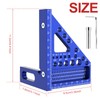 Metric 3D Multi-Angle Measuring Ruler, 22.5°-90° Degree Aluminum Alloy Woodworking