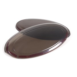 Smoked Front Grille Tailgate Emblems Trim Cover Compatible with Subaru Forester 2013-2018, Oval Emblem Decorative Overlay, Front Rear Logo Cover Trim Accessories (Transparent Gray)