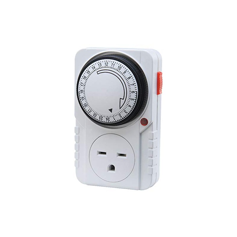 Generic 240V Mechanical Timer with Dual Outlet for Aquarium, Grow