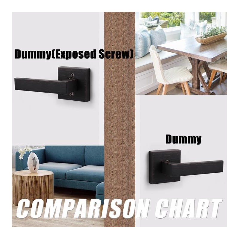 Probrico Dummy Lever Door Handle Square Non-Turning Single Side Pull