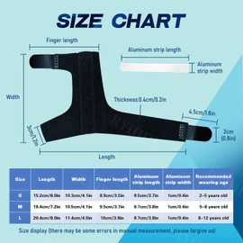 RYHHH Thumb Support for Children, Finger Splint Small, Universal Thumb Orthosis Left Right, Finger Bandage with Aluminium Support for Trigger Finger, Broken, Sprains, Arthritis (Black/L)