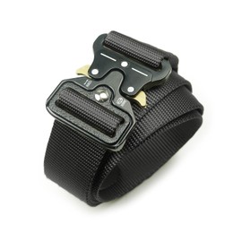 BELTMIX Tactical Belt, Survival Game Belt, One-Touch Belt, Survival Game, Equipment, Work, Outdoors, DIY, Mountain Climbing, Camouflage, Camouflage, Black