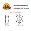 Nuts made of stainless steel M2.5 hexagon, HU made of