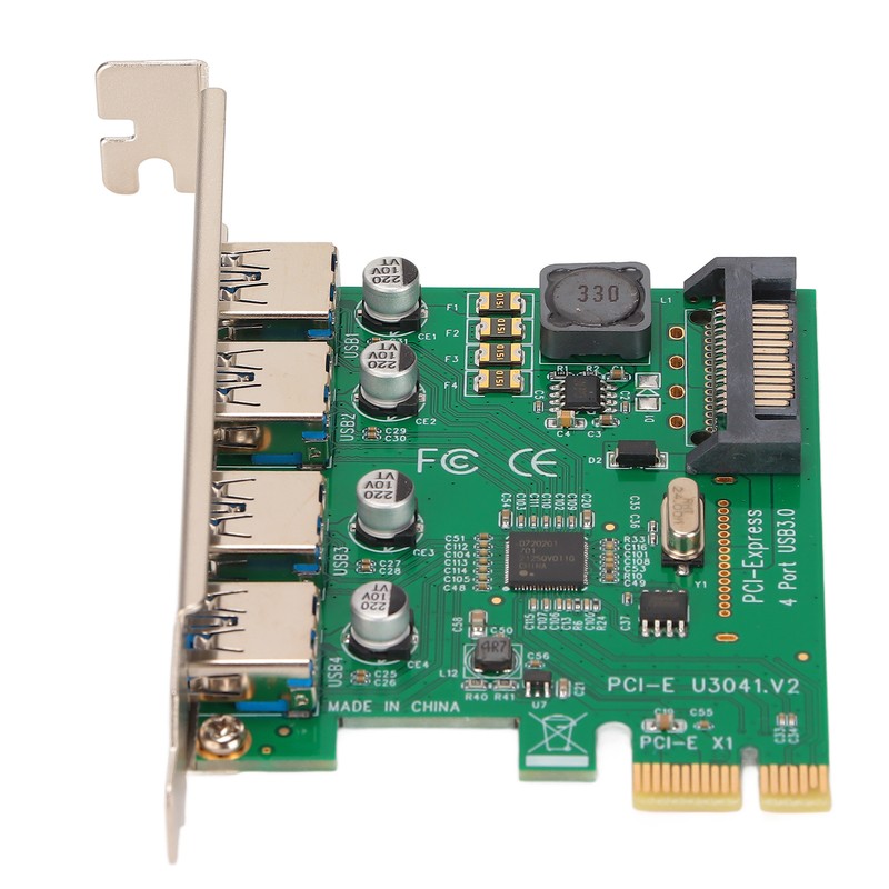 USB3.0 Expansion Card 5Gbps Transmission VIA Chip 4 Ports Enclosed