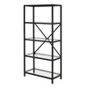 Etta 63'' Tall Rectangular Bookcase in Blackened Bronze
