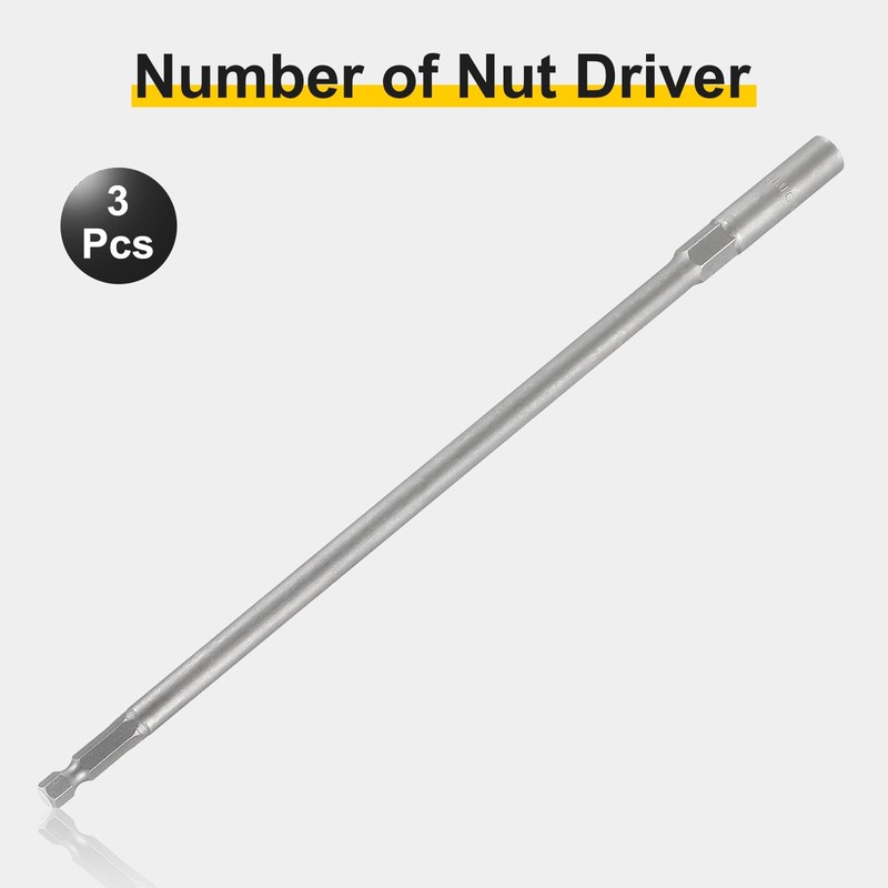 sourcing map 3pcs Nut Driver Drill Bit 5.5mm Metric Socket