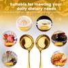 2 Pack Gold Stainless Steel Soup Ladle, 7.5" Small Metal