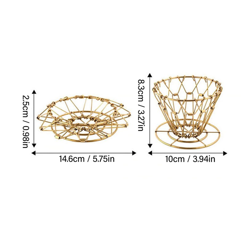 Folding Coffee Drip Rack Stainless Steel Handheld Coffee Filter Cup