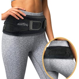 Vriksasana Posture Vriksasana Sacroiliac Hip Belt for Women and Men That Alleviate Sciatic, Pelvic, Lower Back and Leg Pain, Stabilize SI Joint | Trochanter Belt | Anti-Slip and Pilling-Resistant (Black, Regular)
