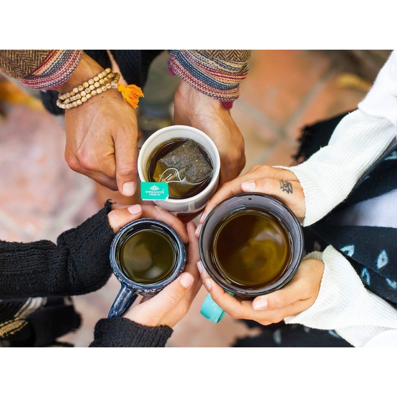 Organic India Tulsi Peppermint Herbal Tea - Holy Basil, Stress