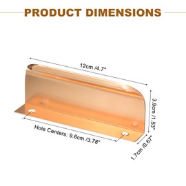 QUARKZMAN Furniture Handles, Profile Handles, Hidden Cabinet Handles, 96 mm, Drilling Spacing, Aluminium, Finger Edge Pull Handles, Drawer Handles, Kitchen Handles for Wardrobe, Door, Drawers, Gold,