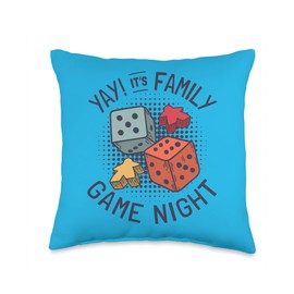 Host Game Night Family Game Night Gifts & Prizes Family Game Night Throw Pillow, 16x16, Multicolor