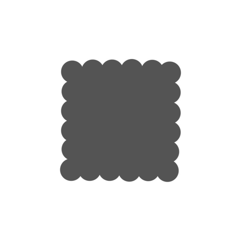Vaessen Creative Craft Paper Punch - Scalloped Square - 3,8